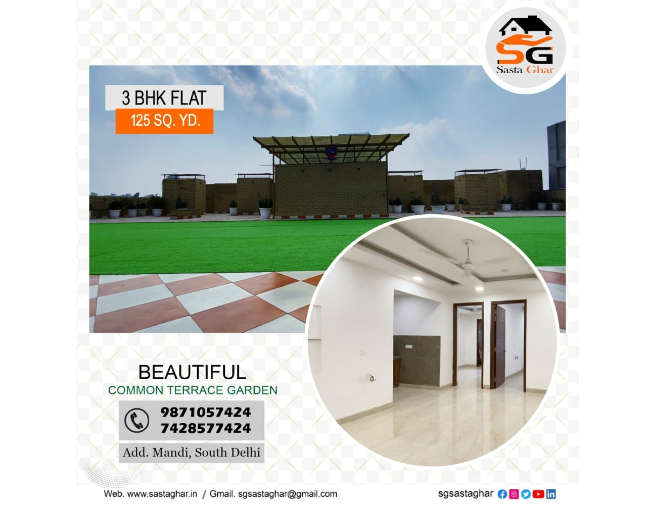 3 BHK flats In Mandi South Delhi