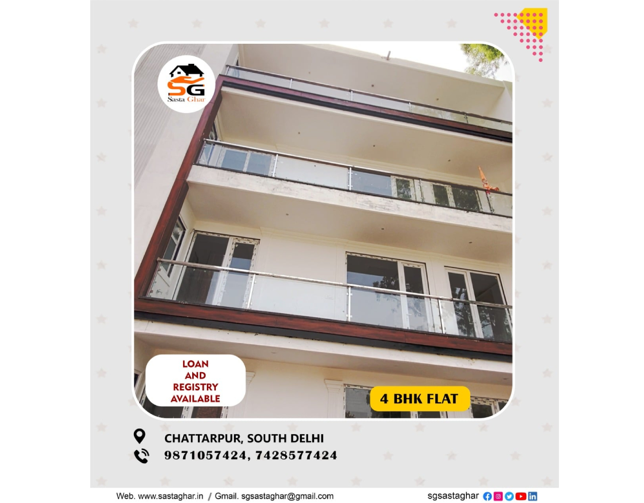 Flats With 80% Loan In Chattarpur