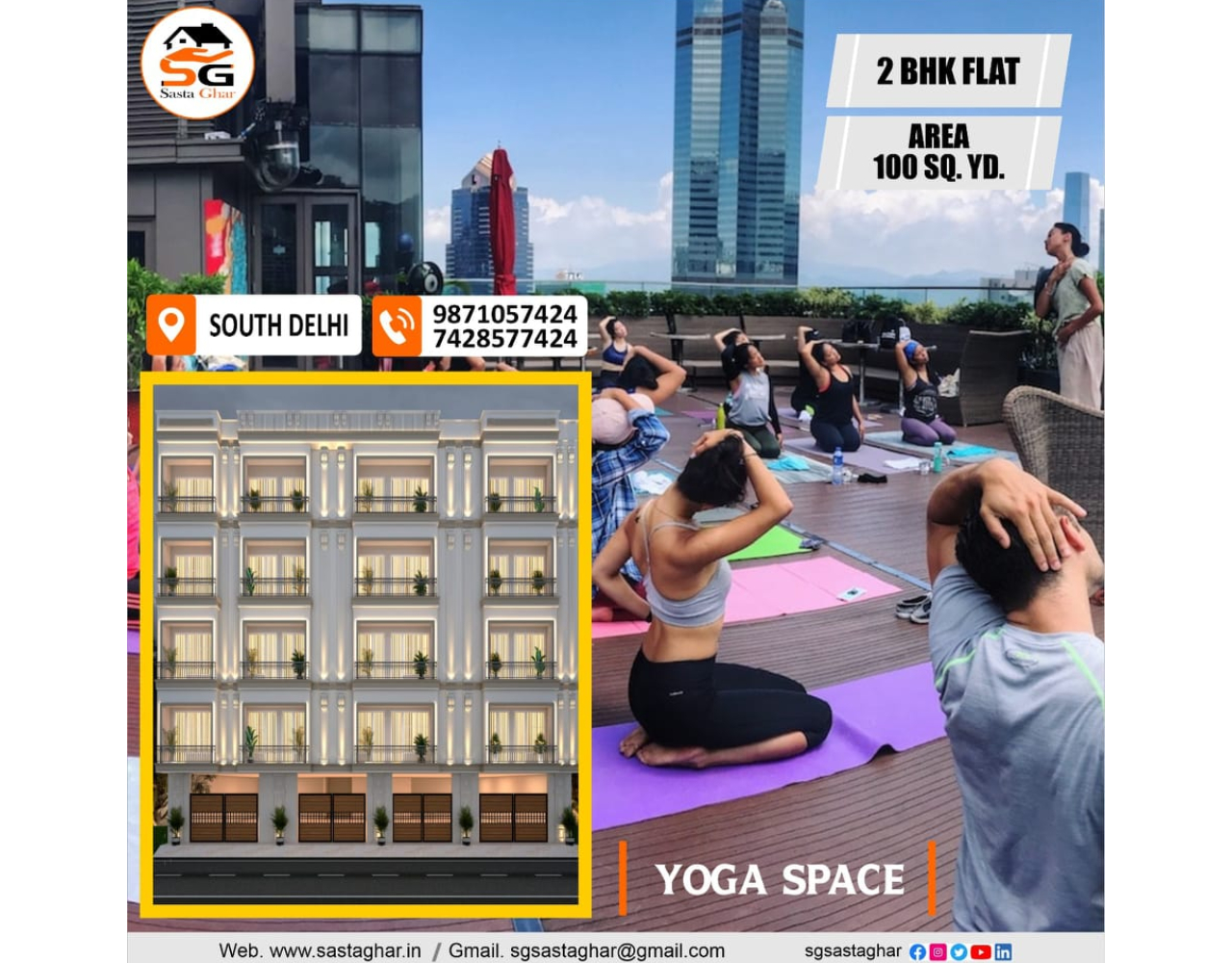 Flats in Gated Compound Chattarpur South Delhi