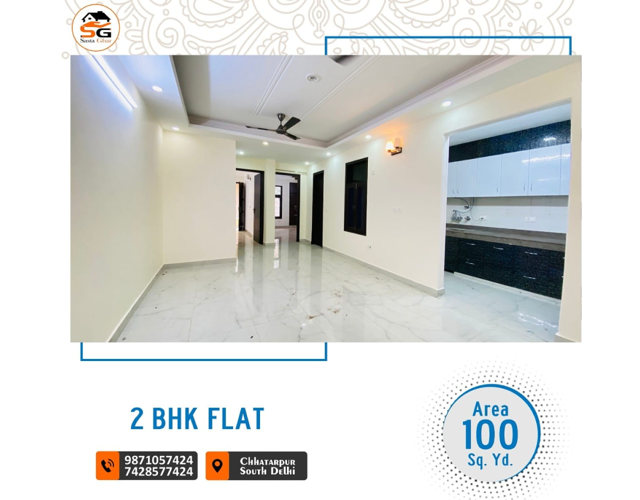2 BHK Flat for Sale in Chhattarpur