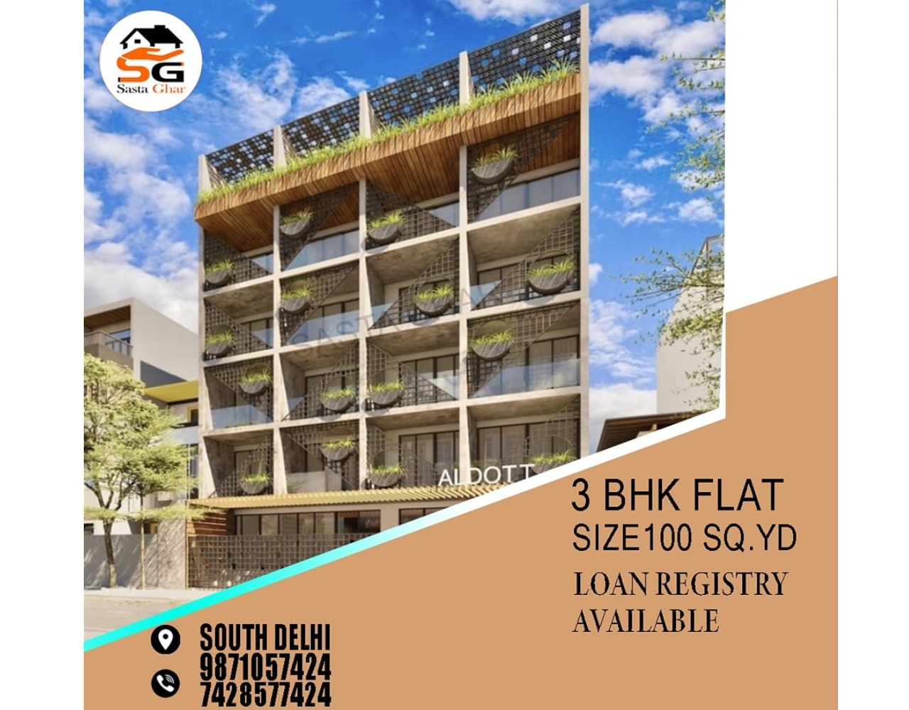 3 BHK Flat in Chhattarpur with Loan