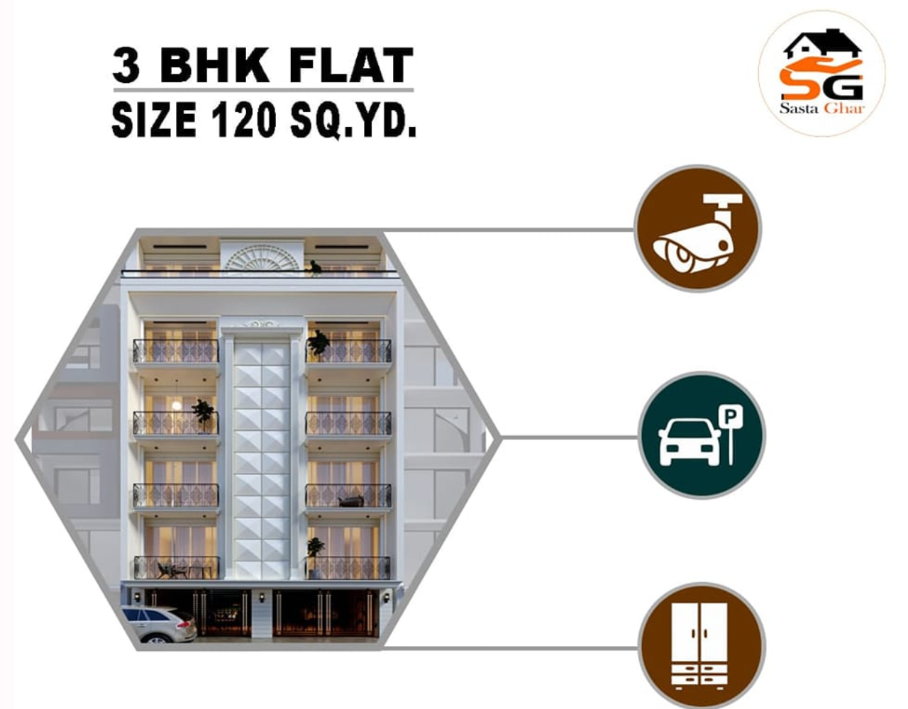3 BHK Flat Near Chattarpur Metro
