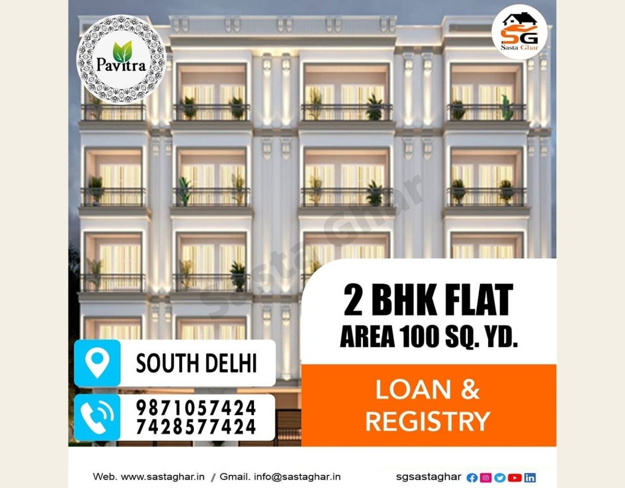 2 bhk Pavitra Flats in South Delhi
