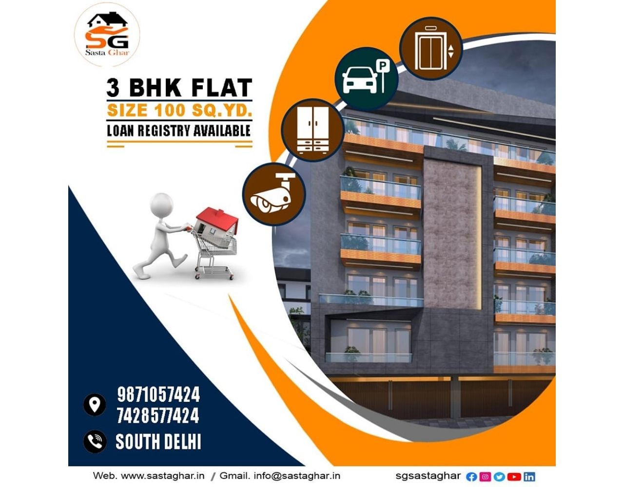 3 & 4 bhk flat in chattarpur