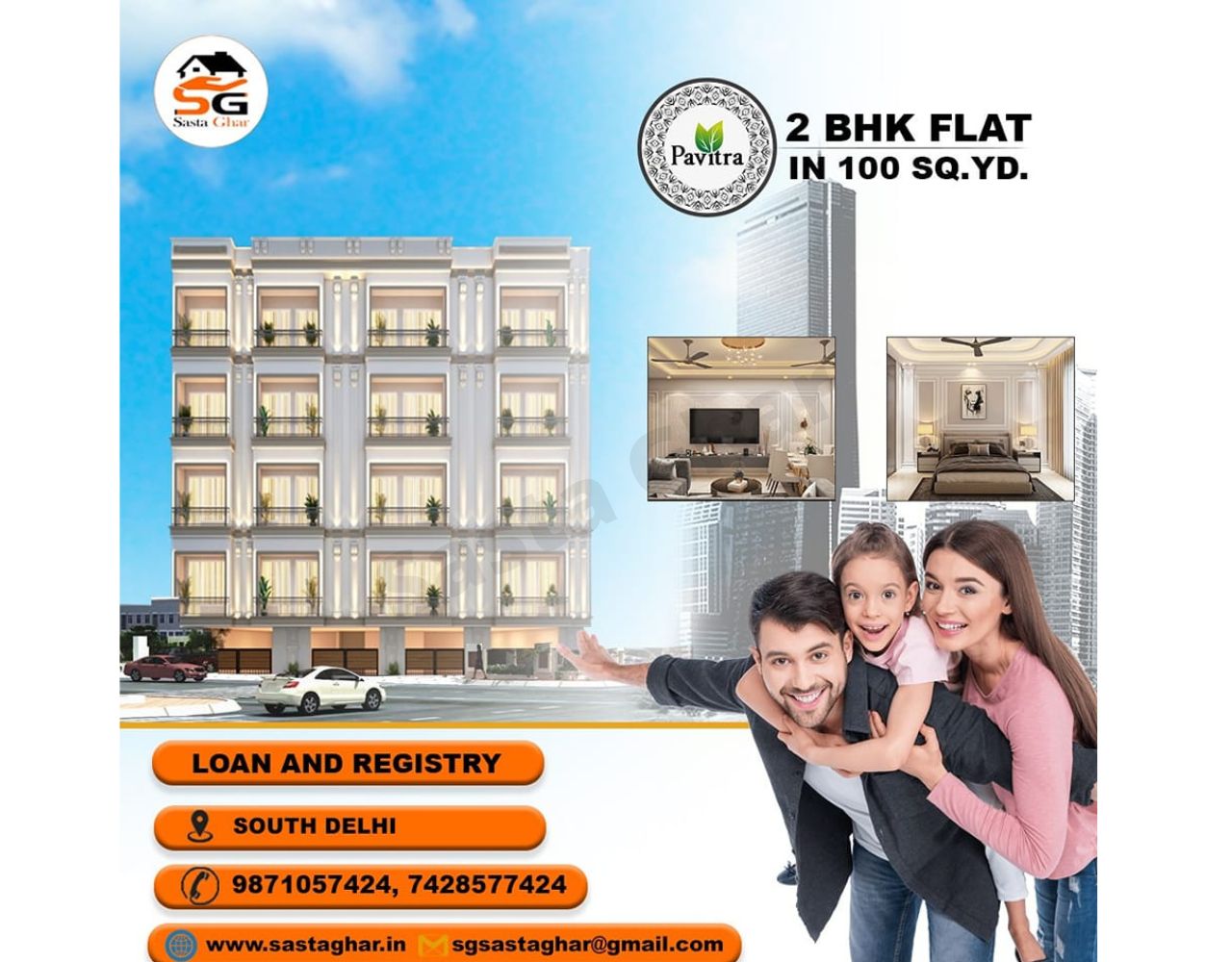 2 bhk luxury Flat Delhi