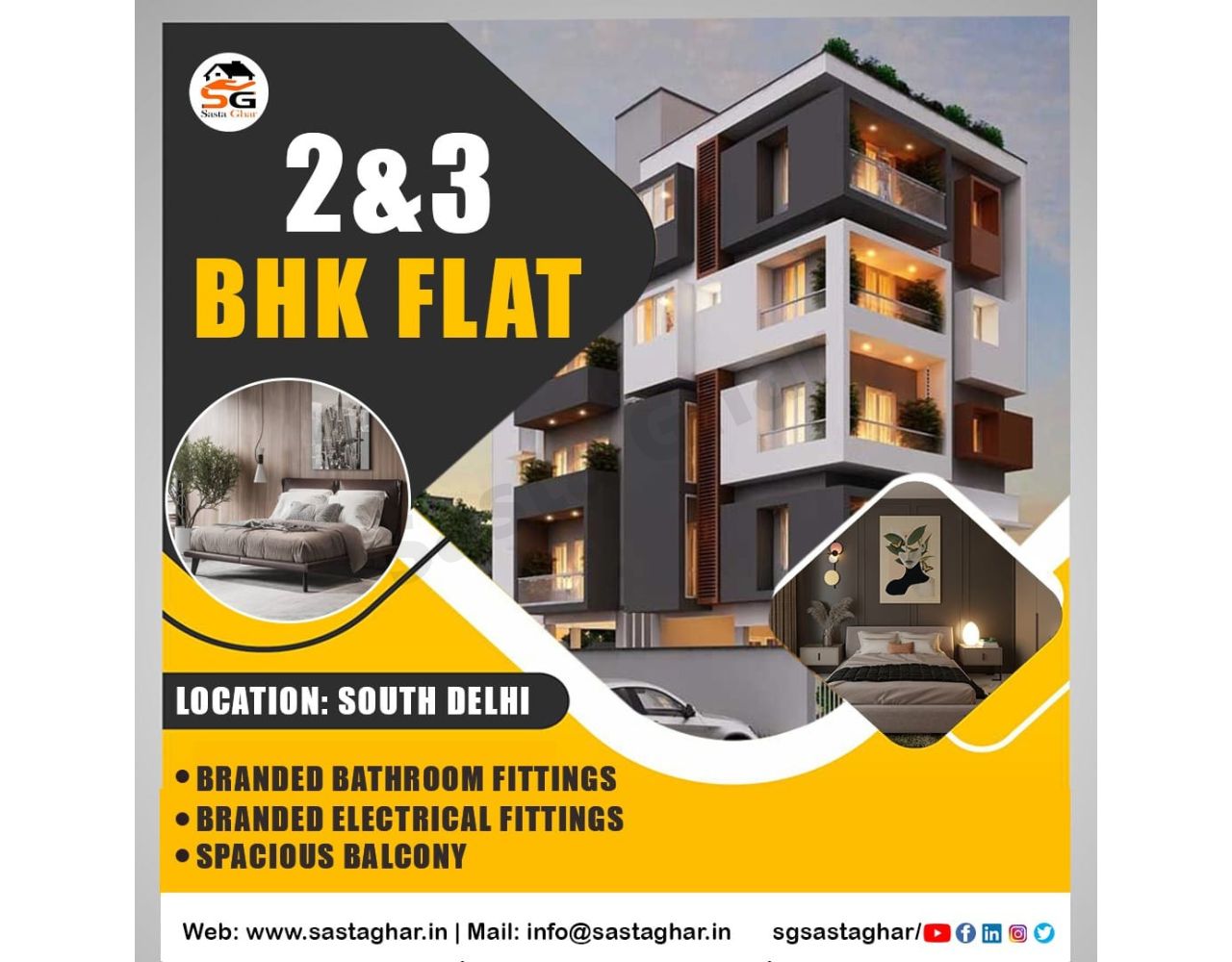 2 & 3 BHK In Chattarpur