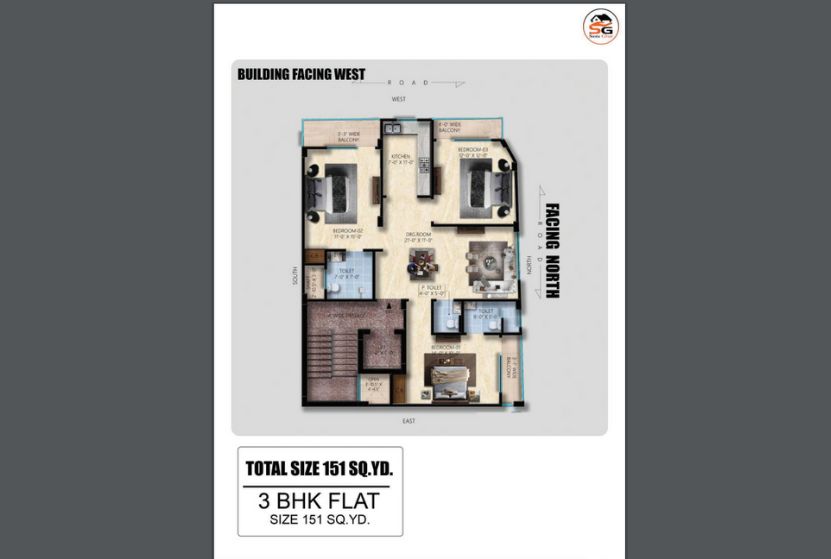 independent 3 BHK flat in mehrauli