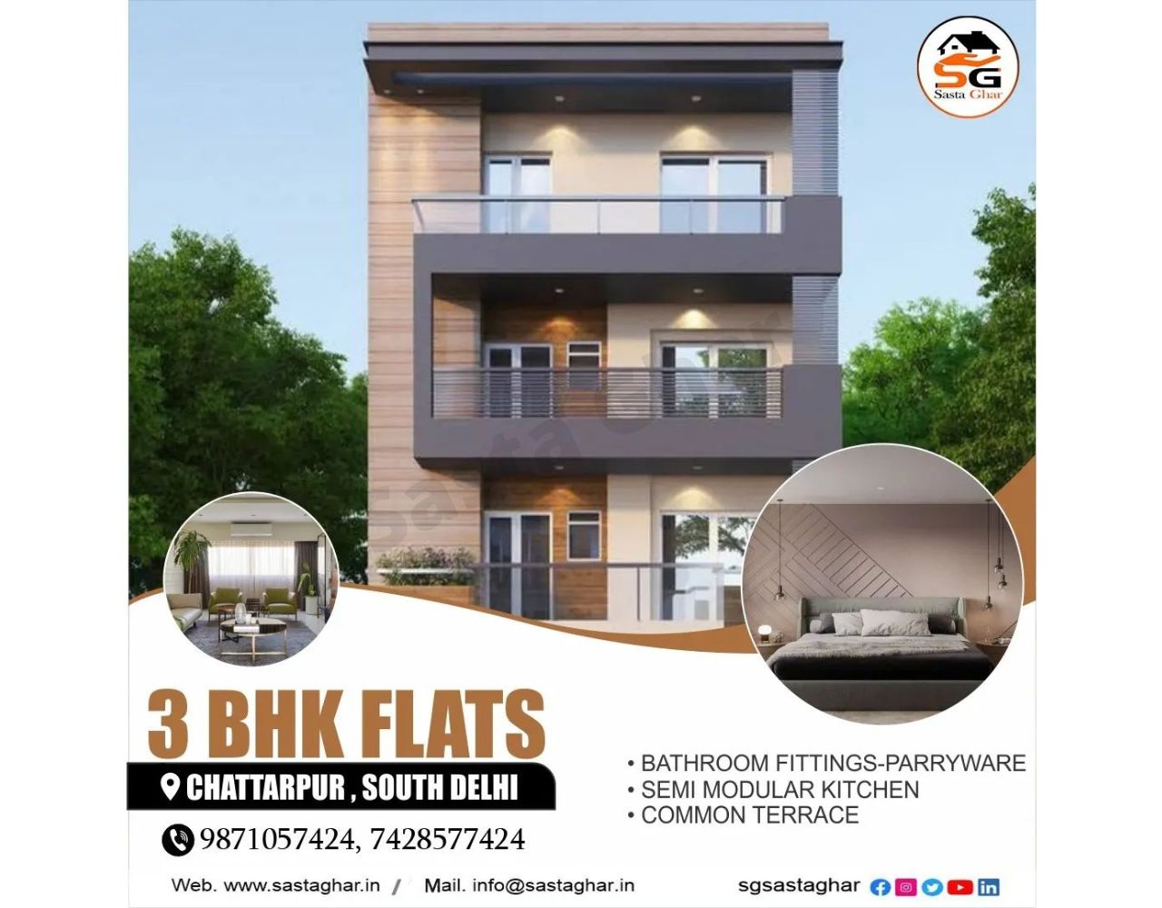 3BHK Flats In South Delhi With Loan