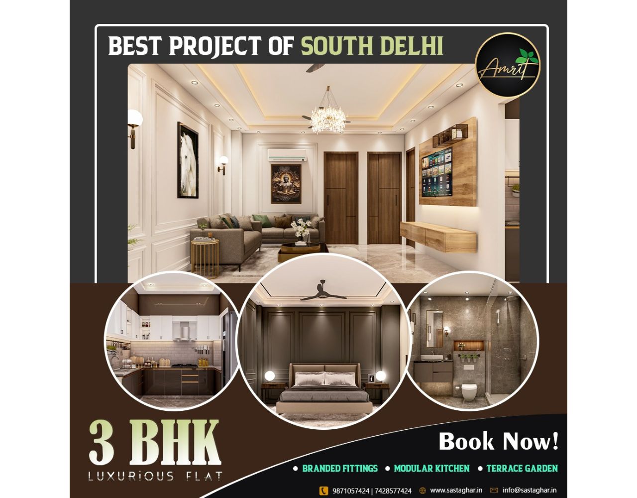 3BHK Flat Amrit South Delhi