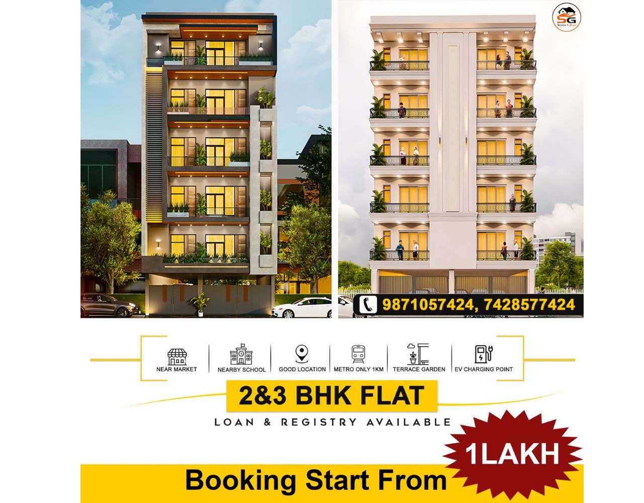 Flats in Chattarpur South Delhi