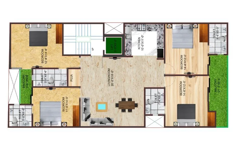 4 BHK Independent Floor In Freedom Fighter Enclave 2 BHK 3 BHK and 4