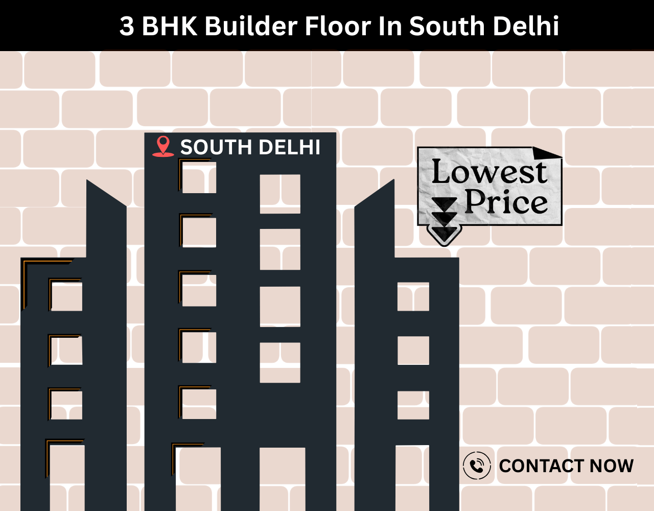 3 BHK Builder Floor In South Delhi