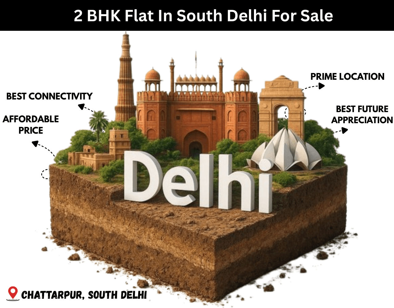 2 BHK Flat In South Delhi For Sale