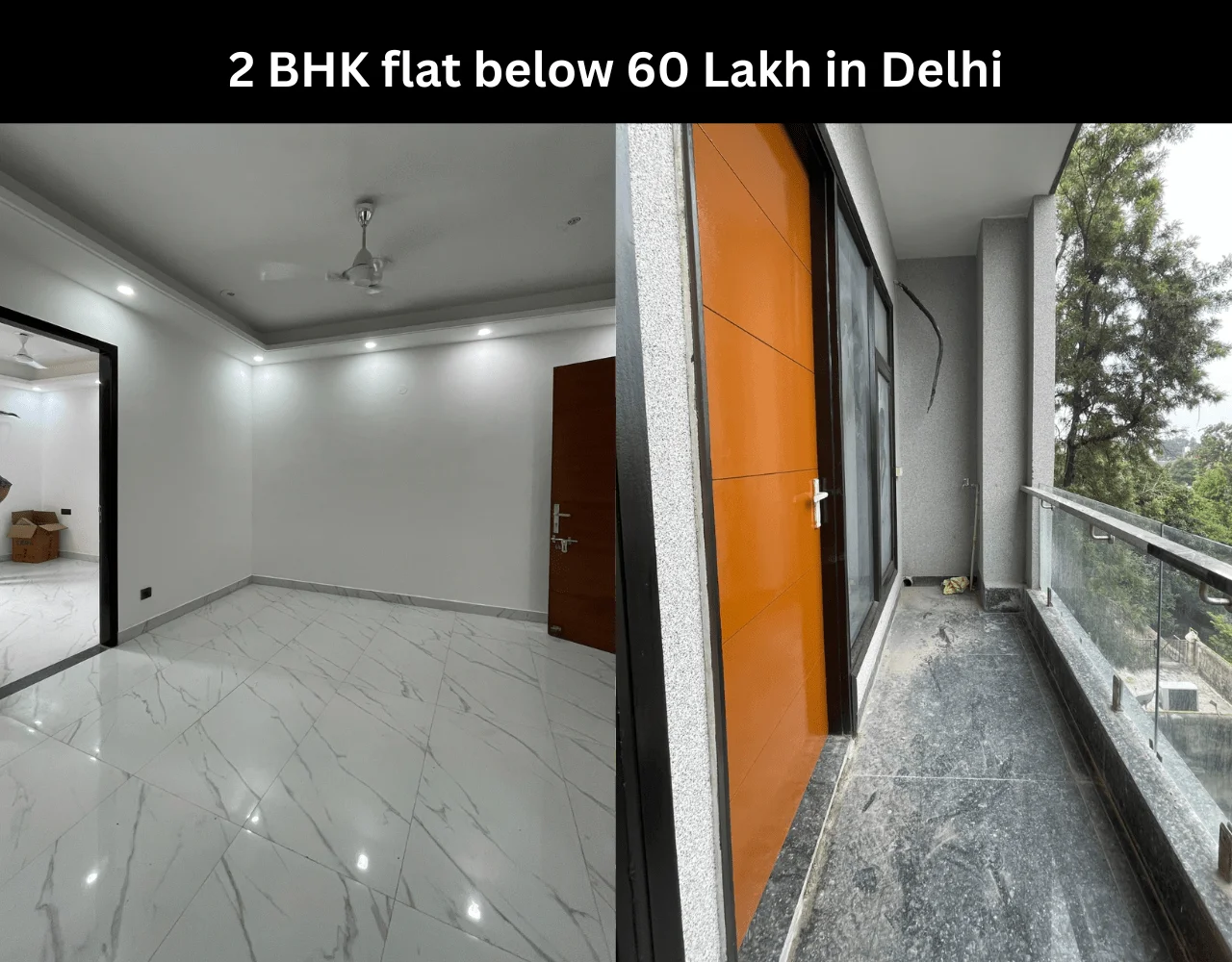 2 BHK flat below 60 Lakh in Delhi