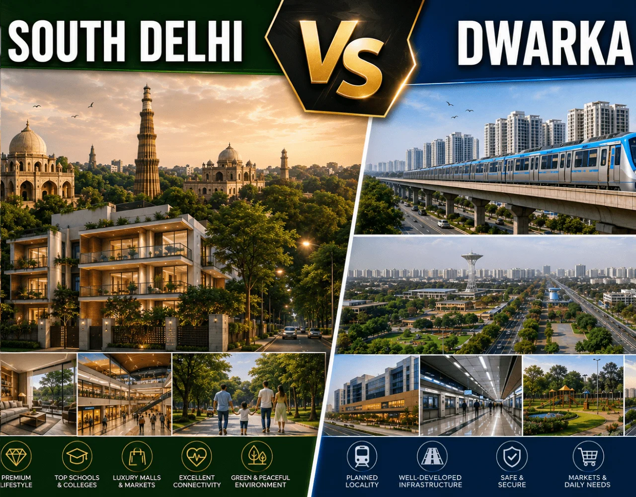 South Delhi Vs. Dwarka