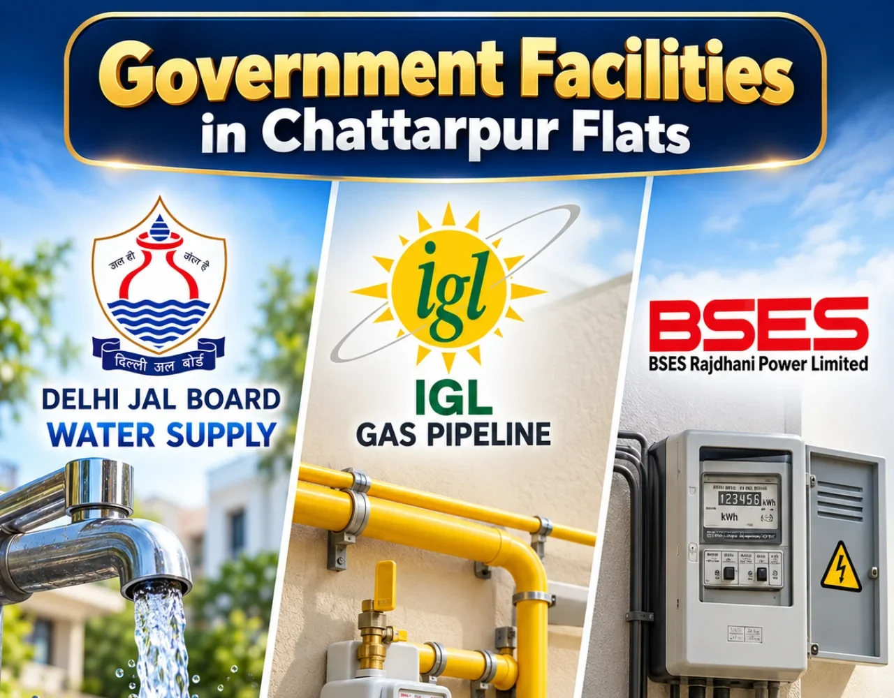 Government Facilities In Chattarpur Flats